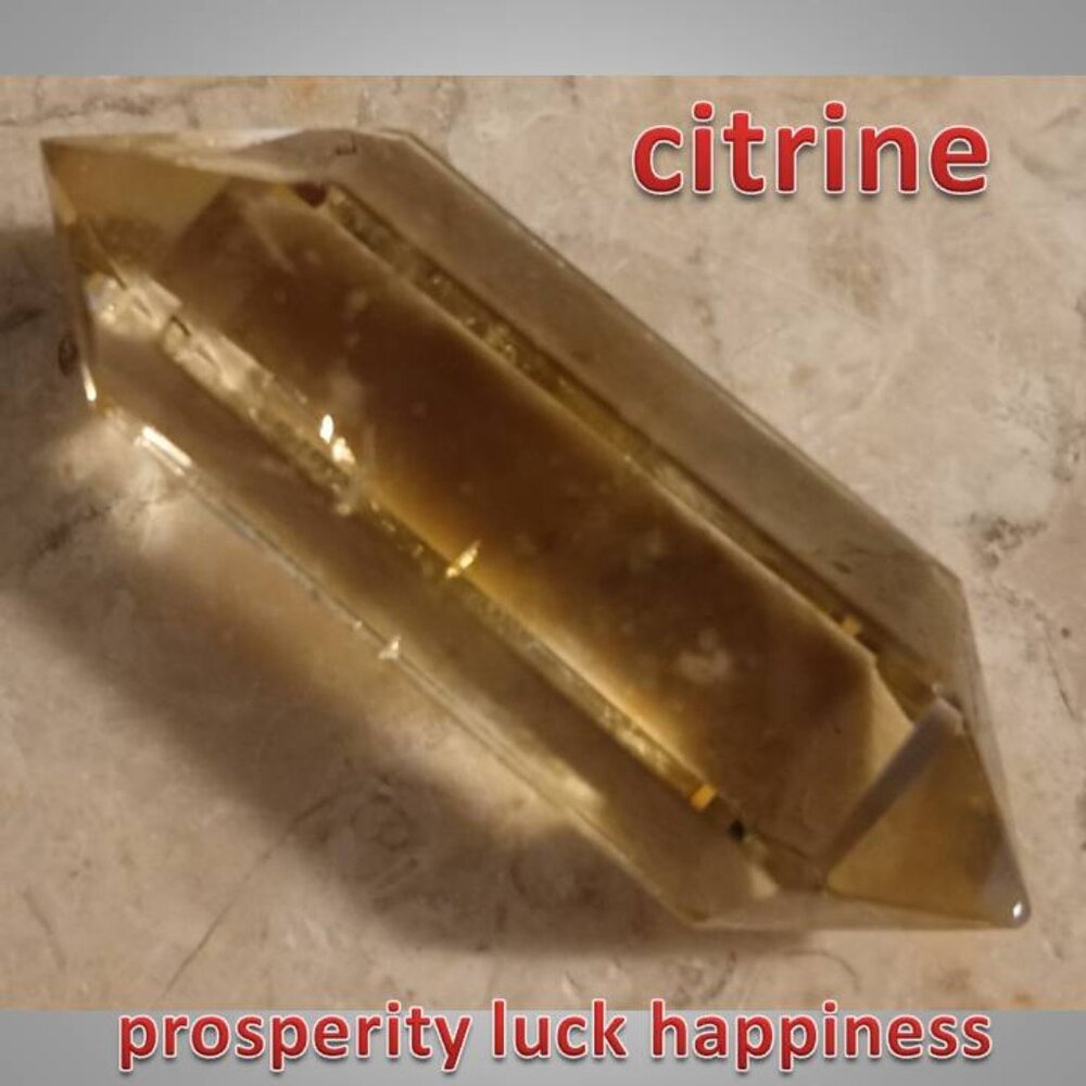 natural CITRINE crystal double point 01 HAPPINESS luck PROSPERITY Nov birthstone